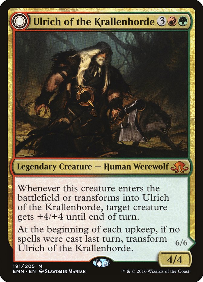 Ulrich of the Krallenhorde // Ulrich, Uncontested Alpha [Eldritch Moon] MTG Single Magic: The Gathering    | Red Claw Gaming
