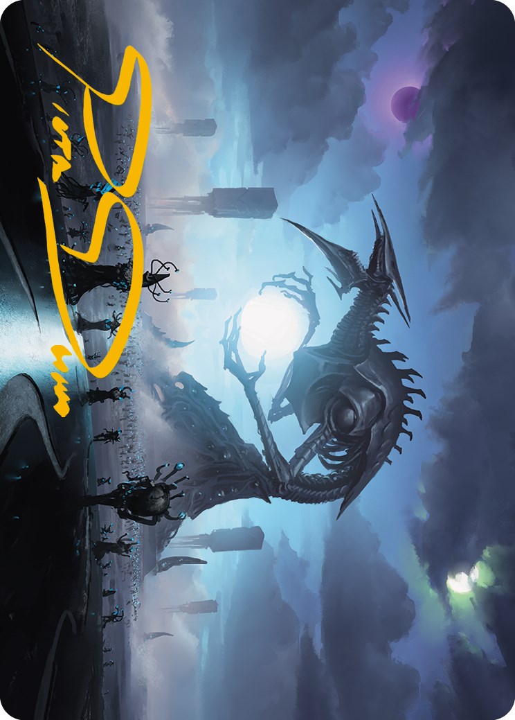 Blue Sun's Zenith Art Card (Gold-Stamped Signature) [Phyrexia: All Will Be One Art Series] MTG Single Magic: The Gathering    | Red Claw Gaming