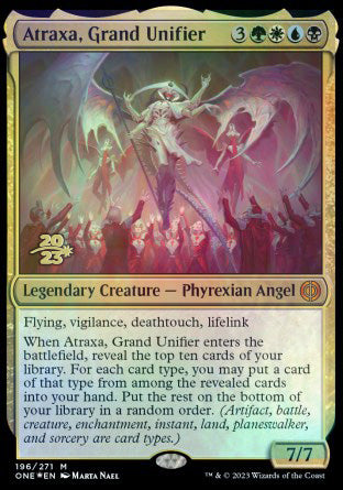 Atraxa, Grand Unifier [Phyrexia: All Will Be One Prerelease Promos] MTG Single Magic: The Gathering    | Red Claw Gaming