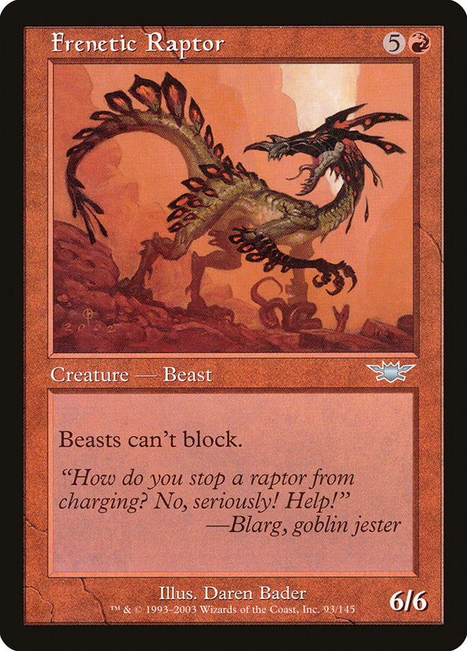 Frenetic Raptor [Legions] MTG Single Magic: The Gathering    | Red Claw Gaming