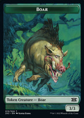 Boar // Soldier Double-Sided Token [Double Masters 2022 Tokens] MTG Single Magic: The Gathering    | Red Claw Gaming