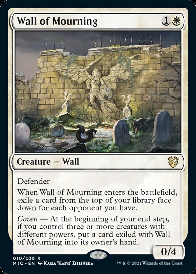 Wall of Mourning [Innistrad: Midnight Hunt Commander] MTG Single Magic: The Gathering    | Red Claw Gaming
