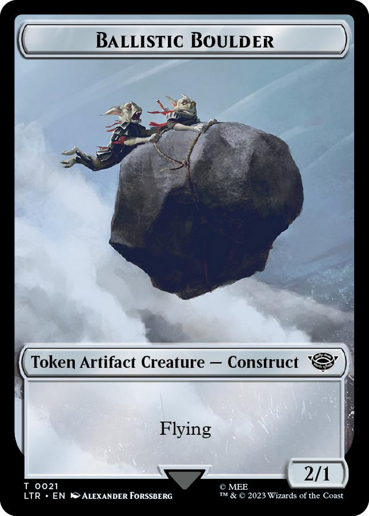 Ballistic Boulder // Food (0024) Double-Sided Token (Surge Foil) [The Lord of the Rings: Tales of Middle-Earth Tokens] MTG Single Magic: The Gathering    | Red Claw Gaming