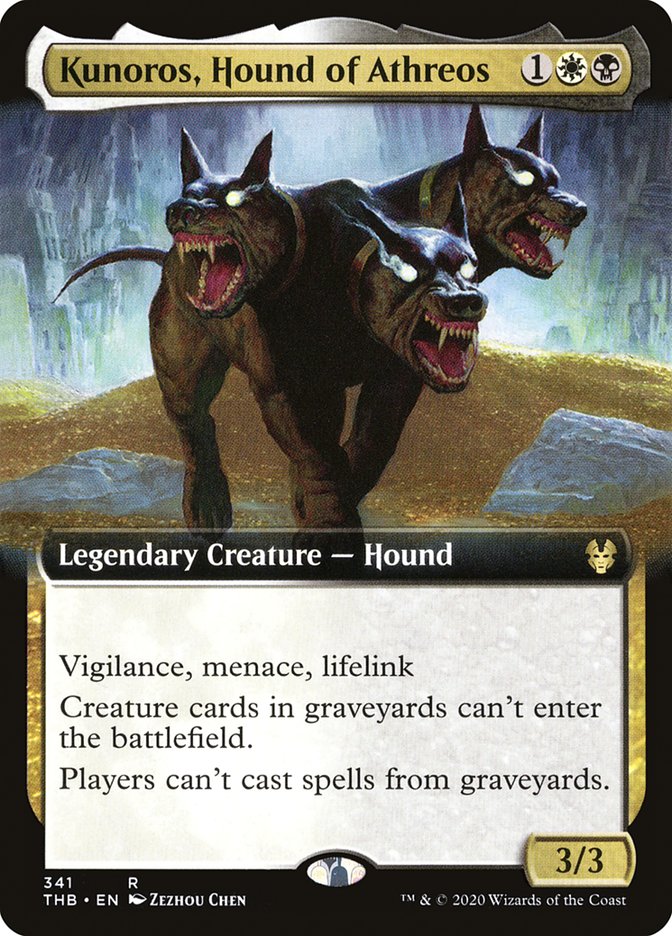 Kunoros, Hound of Athreos (Extended Art) [Theros Beyond Death] MTG Single Magic: The Gathering    | Red Claw Gaming
