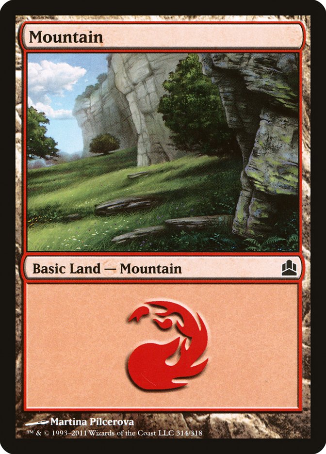 Mountain (314) [Commander 2011] MTG Single Magic: The Gathering    | Red Claw Gaming