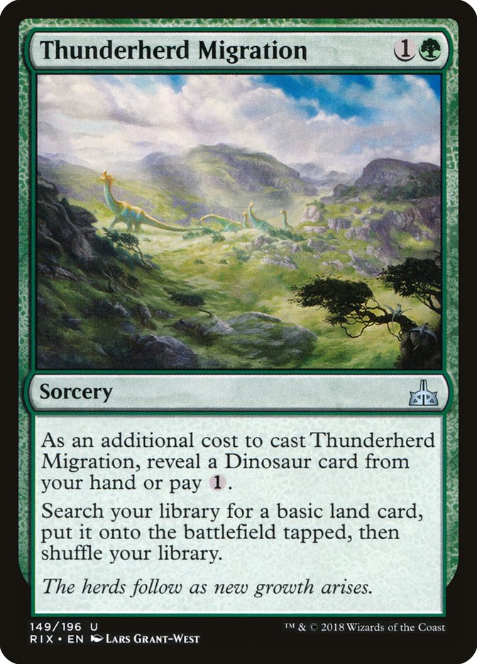 Thunderherd Migration [Rivals of Ixalan] MTG Single Magic: The Gathering    | Red Claw Gaming