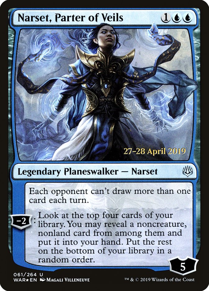 Narset, Parter of Veils [War of the Spark Prerelease Promos] MTG Single Magic: The Gathering    | Red Claw Gaming
