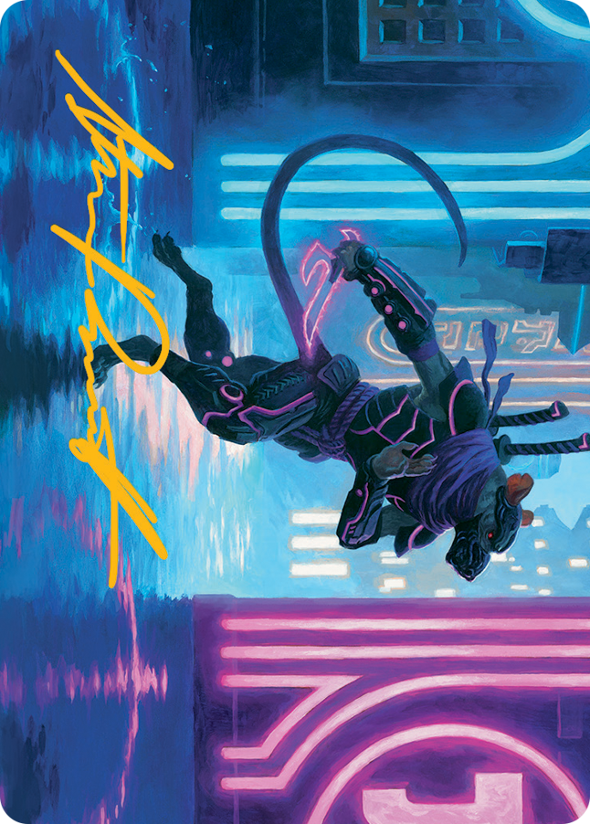 Nezumi Informant Art Card (Gold-Stamped Signature) [March of the Machine Art Series] MTG Single Magic: The Gathering    | Red Claw Gaming