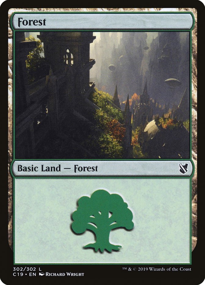 Forest (302) [Commander 2019] MTG Single Magic: The Gathering    | Red Claw Gaming