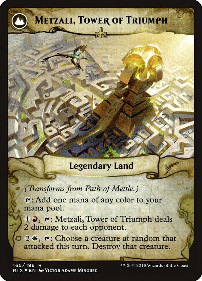 Path of Mettle // Metzali, Tower of Triumph [Rivals of Ixalan Prerelease Promos] MTG Single Magic: The Gathering    | Red Claw Gaming