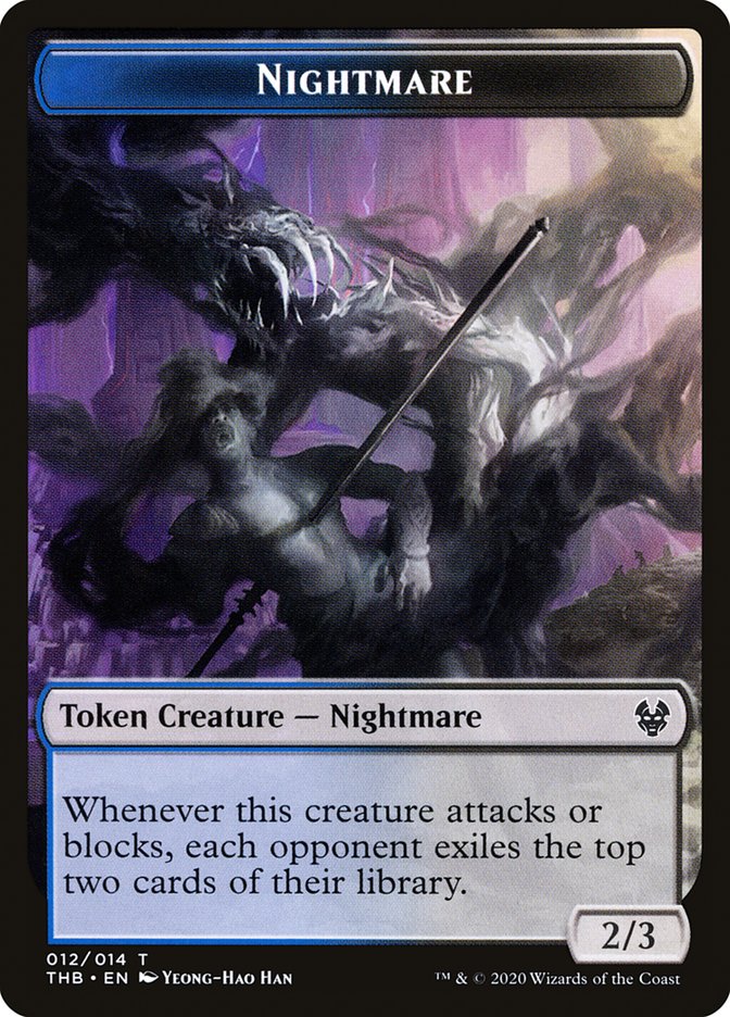 Satyr // Nightmare Double-Sided Token [Theros Beyond Death Tokens] MTG Single Magic: The Gathering    | Red Claw Gaming