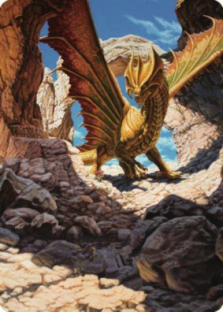 Ancient Brass Dragon Art Card (02) [Commander Legends: Battle for Baldur's Gate Art Series] MTG Single Magic: The Gathering    | Red Claw Gaming