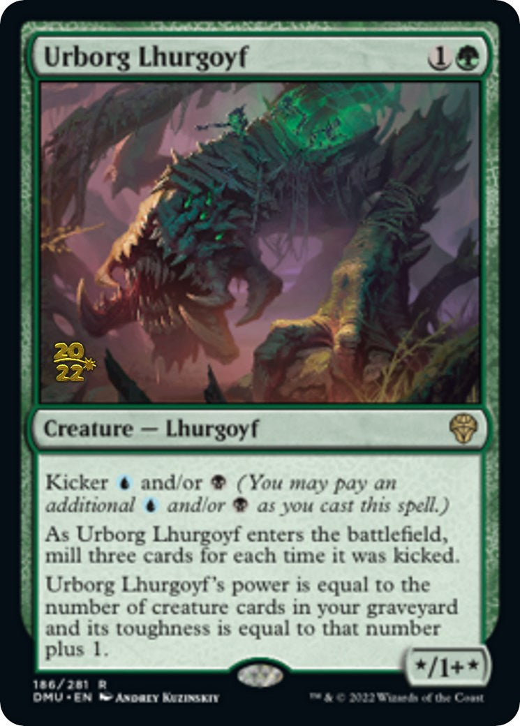 Urborg Lhurgoyf [Dominaria United Prerelease Promos] MTG Single Magic: The Gathering    | Red Claw Gaming