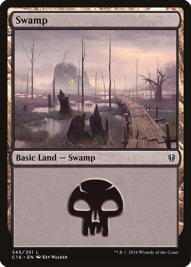 Swamp (345) [Commander 2016] MTG Single Magic: The Gathering    | Red Claw Gaming