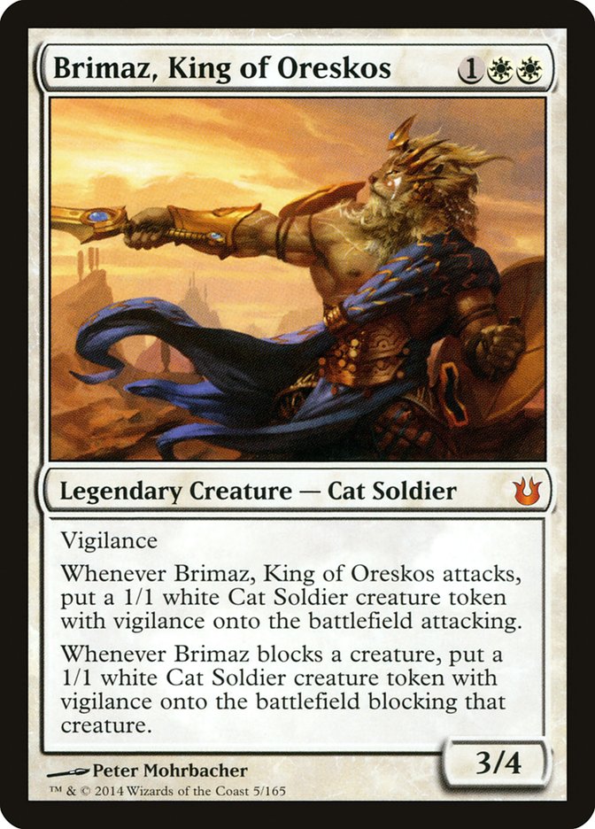Brimaz, King of Oreskos [Born of the Gods] MTG Single Magic: The Gathering    | Red Claw Gaming
