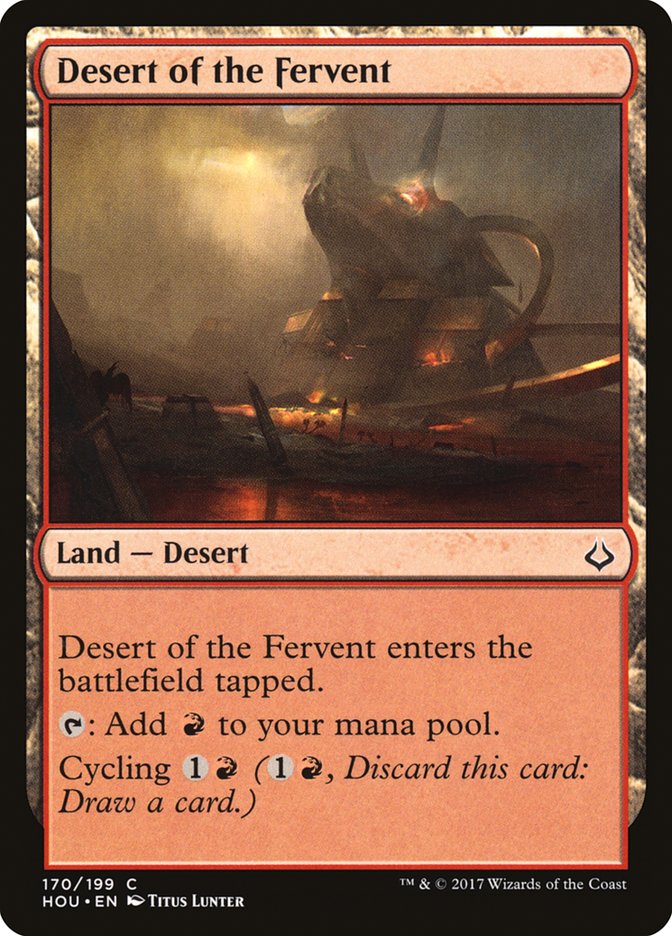 Desert of the Fervent [Hour of Devastation] MTG Single Magic: The Gathering    | Red Claw Gaming