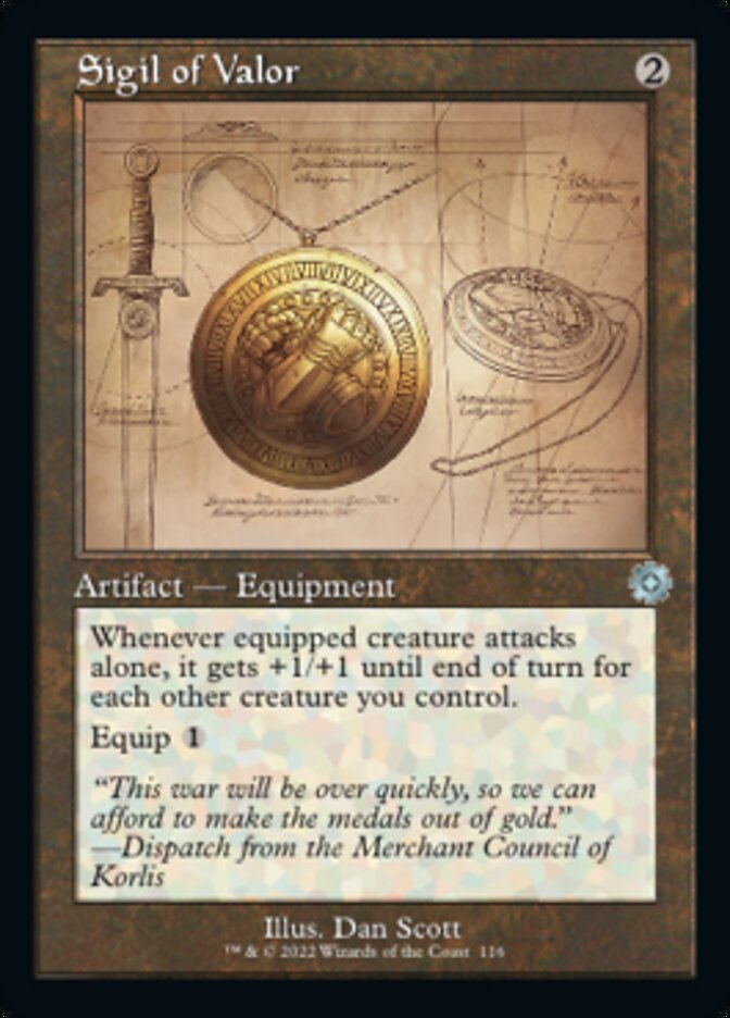 Sigil of Valor (Retro Schematic) [The Brothers' War Retro Artifacts] MTG Single Magic: The Gathering    | Red Claw Gaming