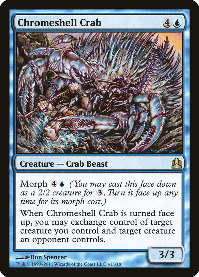 Chromeshell Crab [Commander 2011] MTG Single Magic: The Gathering    | Red Claw Gaming