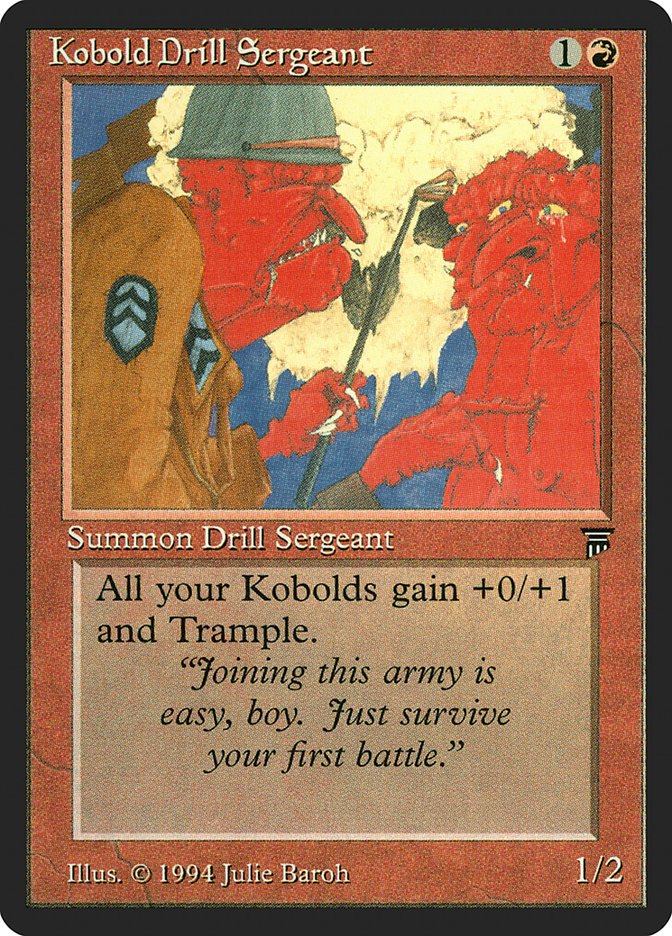 Kobold Drill Sergeant [Legends] MTG Single Magic: The Gathering    | Red Claw Gaming