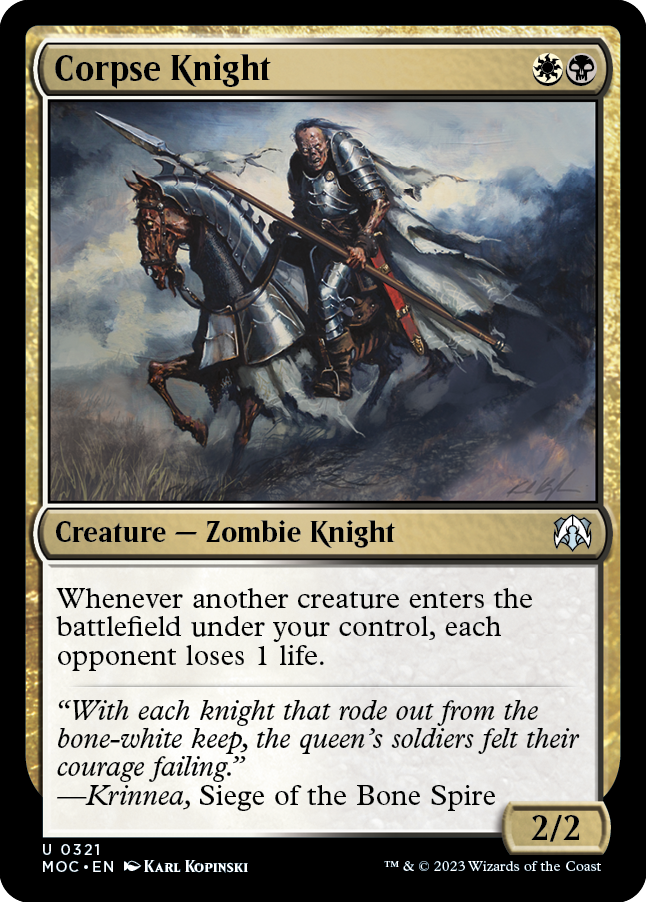 Corpse Knight [March of the Machine Commander] MTG Single Magic: The Gathering    | Red Claw Gaming