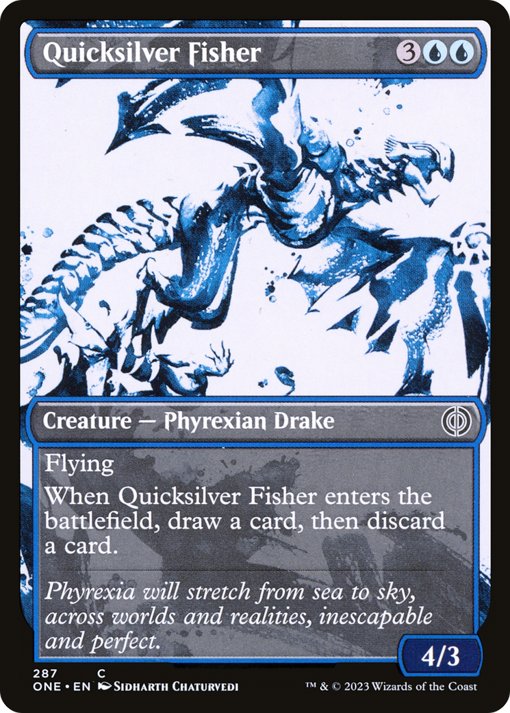 Quicksilver Fisher (Showcase Ichor) [Phyrexia: All Will Be One] MTG Single Magic: The Gathering    | Red Claw Gaming