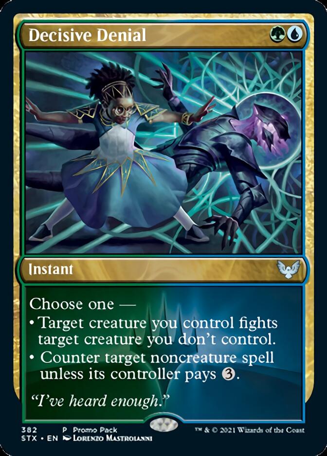 Decisive Denial (Promo Pack) [Strixhaven: School of Mages Promos] MTG Single Magic: The Gathering    | Red Claw Gaming
