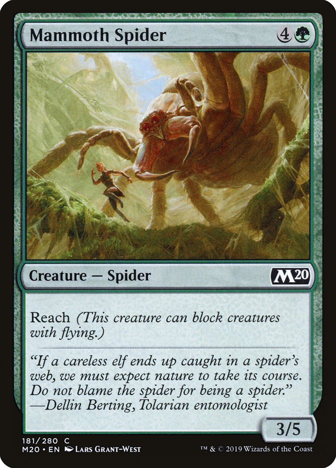Mammoth Spider [Core Set 2020] MTG Single Magic: The Gathering    | Red Claw Gaming