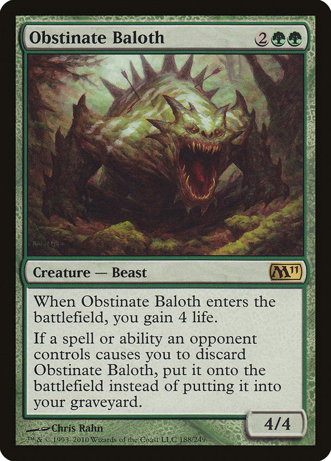 Obstinate Baloth [Magic 2011] MTG Single Magic: The Gathering    | Red Claw Gaming