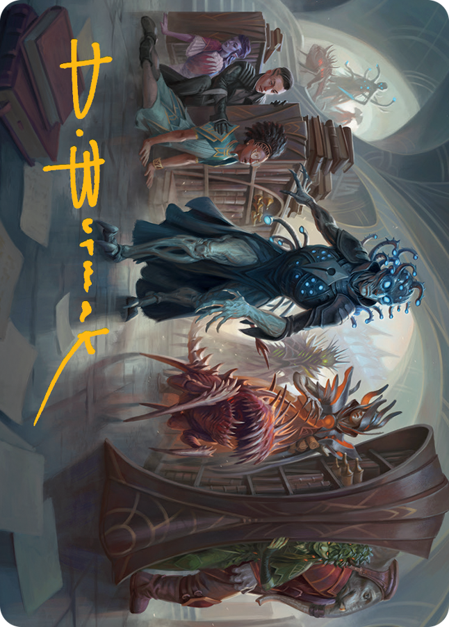 Invasion of Arcavios Art Card (Gold-Stamped Signature) [March of the Machine Art Series] MTG Single Magic: The Gathering    | Red Claw Gaming