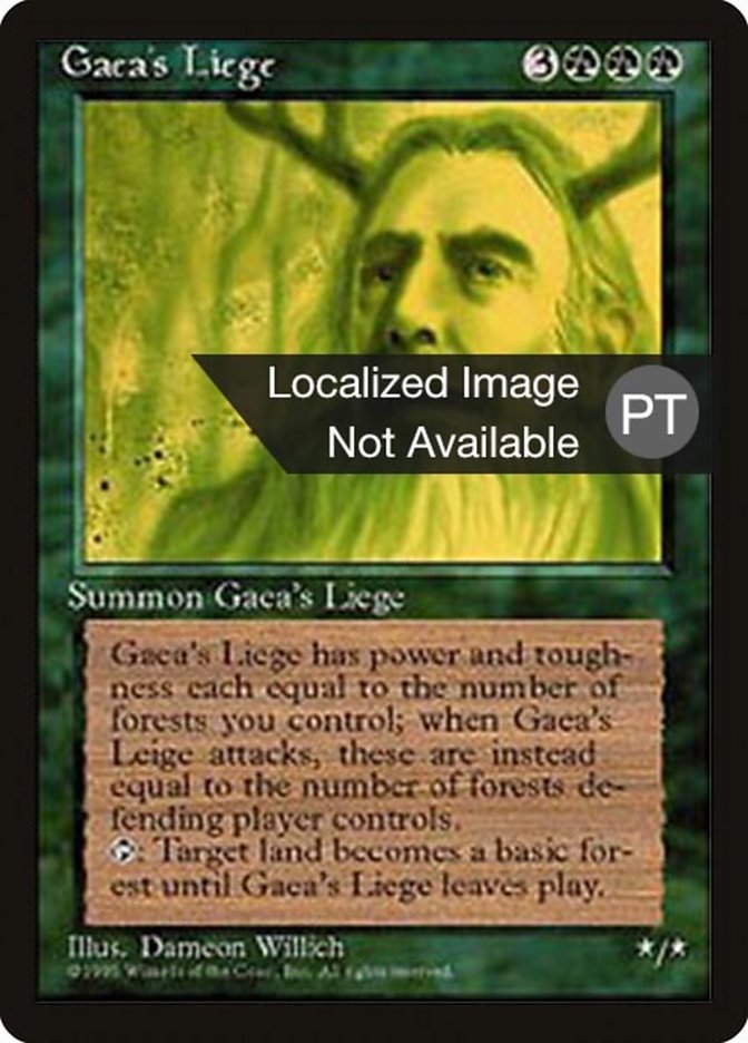 Gaea's Liege [Fourth Edition (Foreign Black Border)] MTG Single Magic: The Gathering    | Red Claw Gaming