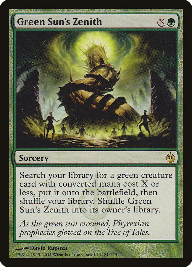 Green Sun's Zenith [Mirrodin Besieged] MTG Single Magic: The Gathering    | Red Claw Gaming