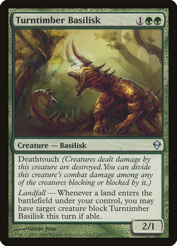 Turntimber Basilisk [Zendikar] MTG Single Magic: The Gathering    | Red Claw Gaming