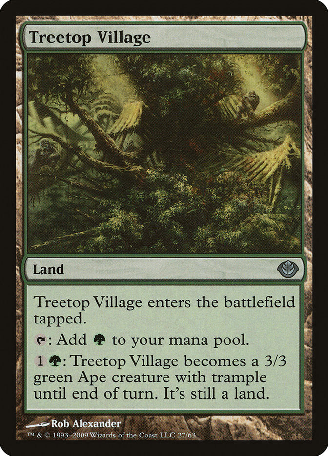 Treetop Village [Duel Decks: Garruk vs. Liliana] MTG Single Magic: The Gathering    | Red Claw Gaming