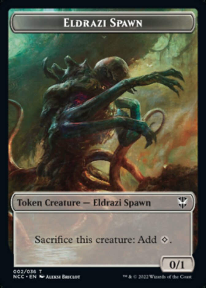 Eldrazi Spawn // Human Double-Sided Token [Streets of New Capenna Commander Tokens] MTG Single Magic: The Gathering    | Red Claw Gaming