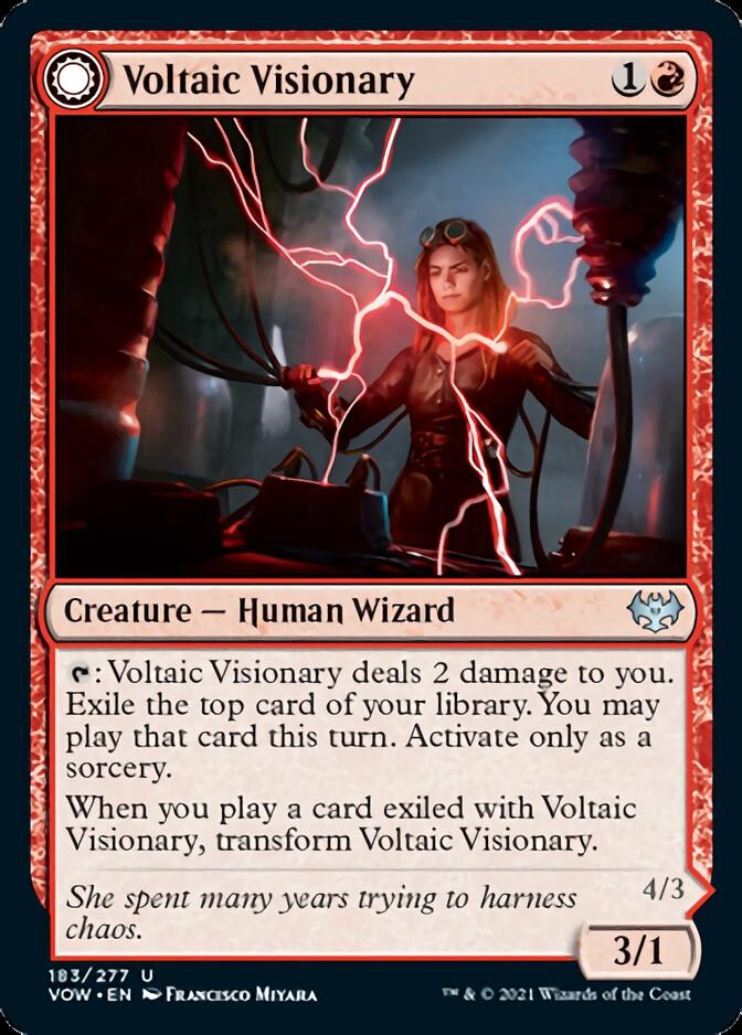 Voltaic Visionary // Volt-Charged Berserker [Innistrad: Crimson Vow] MTG Single Magic: The Gathering    | Red Claw Gaming