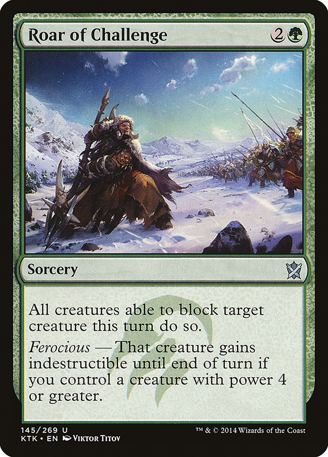 Roar of Challenge [Khans of Tarkir] MTG Single Magic: The Gathering    | Red Claw Gaming