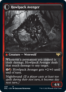 Ill-Tempered Loner // Howlpack Avenger [Innistrad: Double Feature] MTG Single Magic: The Gathering    | Red Claw Gaming