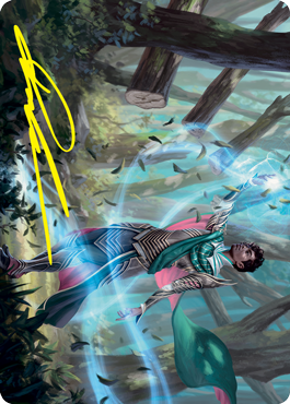 Dragonsguard Elite Art Card (Gold-Stamped Signature) (15/81) [Strixhaven: School of Mages Art Series] MTG Single Magic: The Gathering    | Red Claw Gaming