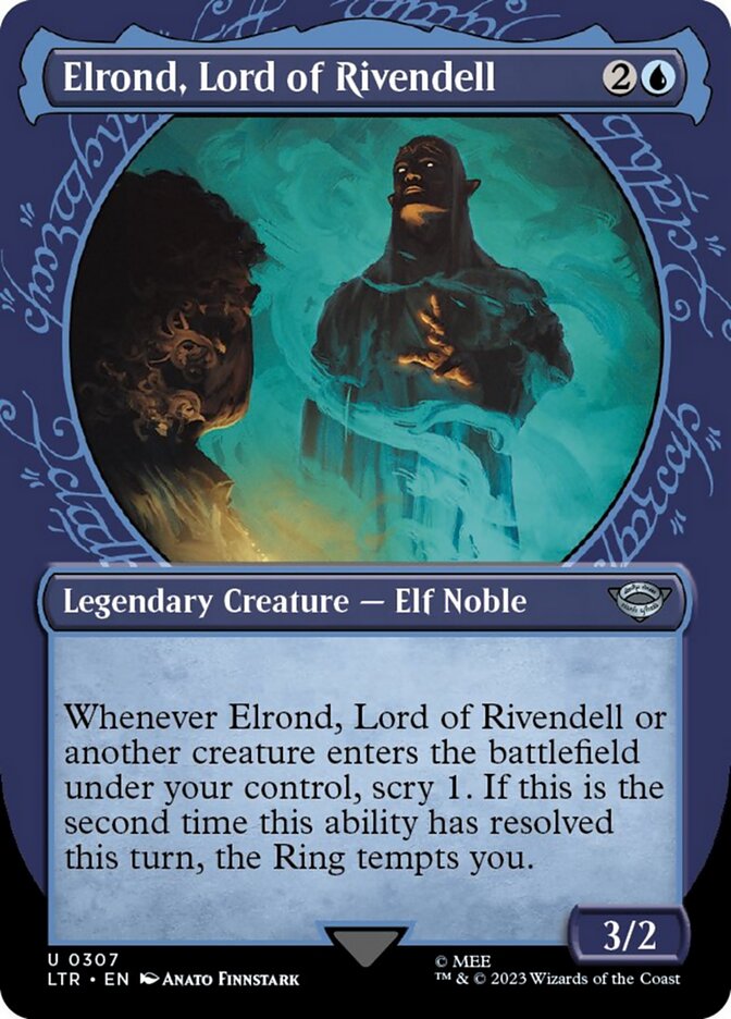 Elrond, Lord of Rivendell (Showcase Ring Frame) [The Lord of the Rings: Tales of Middle-Earth] MTG Single Magic: The Gathering    | Red Claw Gaming