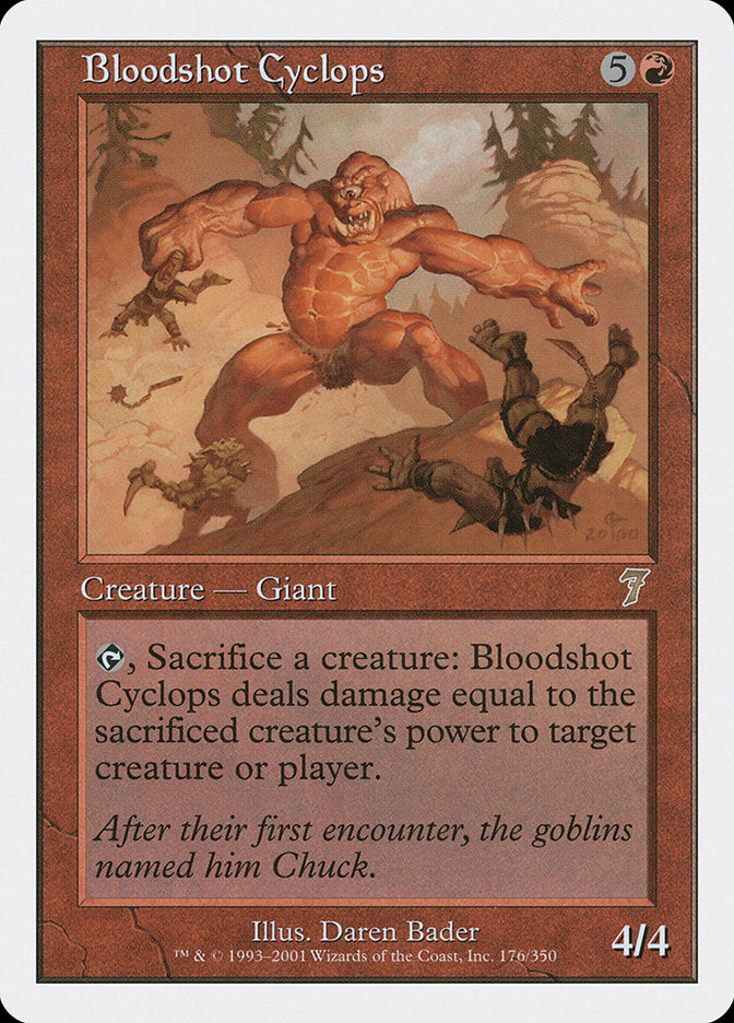 Bloodshot Cyclops [Seventh Edition] MTG Single Magic: The Gathering    | Red Claw Gaming
