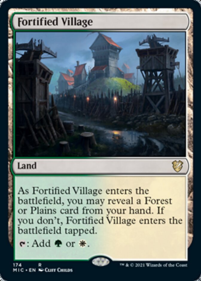 Fortified Village [Innistrad: Midnight Hunt Commander] MTG Single Magic: The Gathering    | Red Claw Gaming