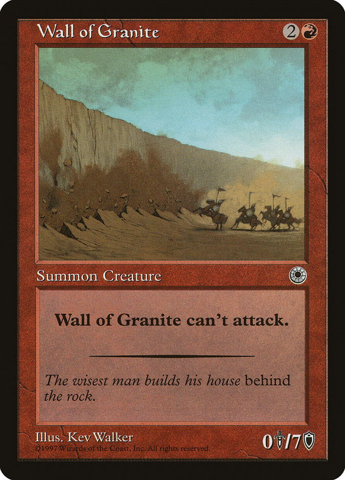 Wall of Granite [Portal] MTG Single Magic: The Gathering    | Red Claw Gaming