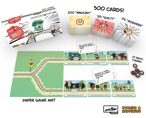 Trial By Trolley, Cyanide & Happiness Board Game Breaking Games    | Red Claw Gaming