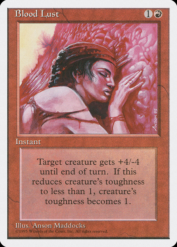 Blood Lust [Fourth Edition] MTG Single Magic: The Gathering    | Red Claw Gaming