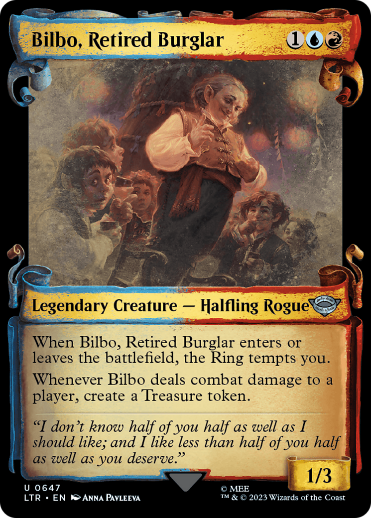 Bilbo, Retired Burglar [The Lord of the Rings: Tales of Middle-Earth Showcase Scrolls] MTG Single Magic: The Gathering    | Red Claw Gaming