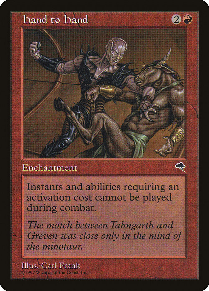 Hand to Hand [Tempest] MTG Single Magic: The Gathering    | Red Claw Gaming