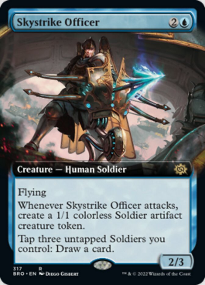 Skystrike Officer (Extended Art) [The Brothers' War] MTG Single Magic: The Gathering    | Red Claw Gaming