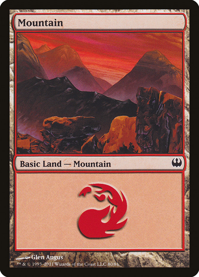 Mountain (80) [Duel Decks: Knights vs. Dragons] MTG Single Magic: The Gathering    | Red Claw Gaming
