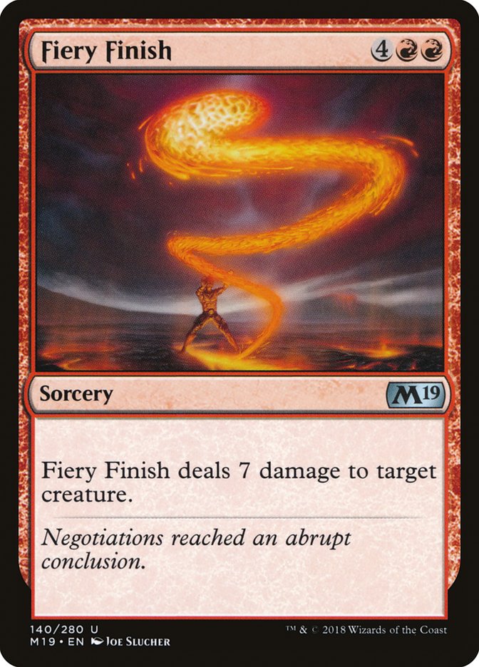 Fiery Finish [Core Set 2019] MTG Single Magic: The Gathering    | Red Claw Gaming