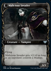 Innocent Traveler // Malicious Invader (Showcase Fang Frame) [Innistrad: Crimson Vow] MTG Single Magic: The Gathering    | Red Claw Gaming